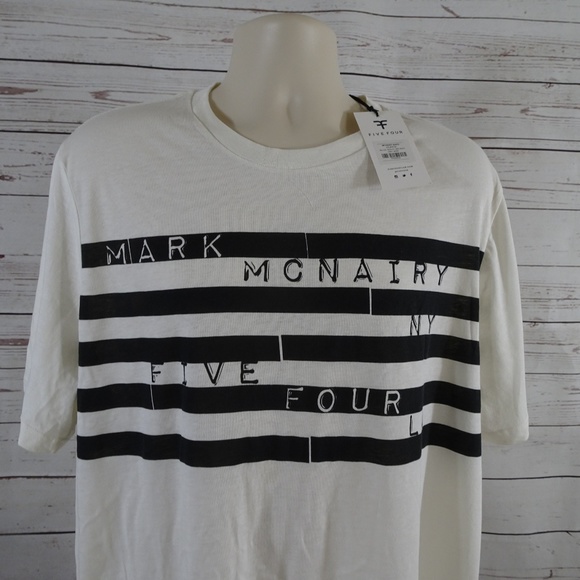 Five Four Mark McNairy Bars NY LA White T-Shirt - Picture 2 of 6